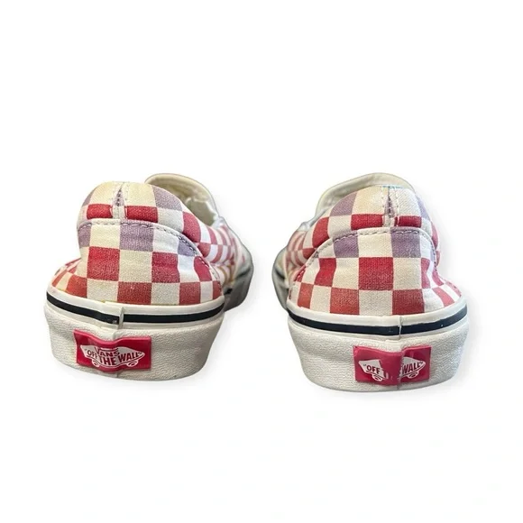 ❌VANS Rainbow Checkered Slip-On Canvas Sneakers, Men's 7.5 Wom's 9 - Picture 5 of 11
